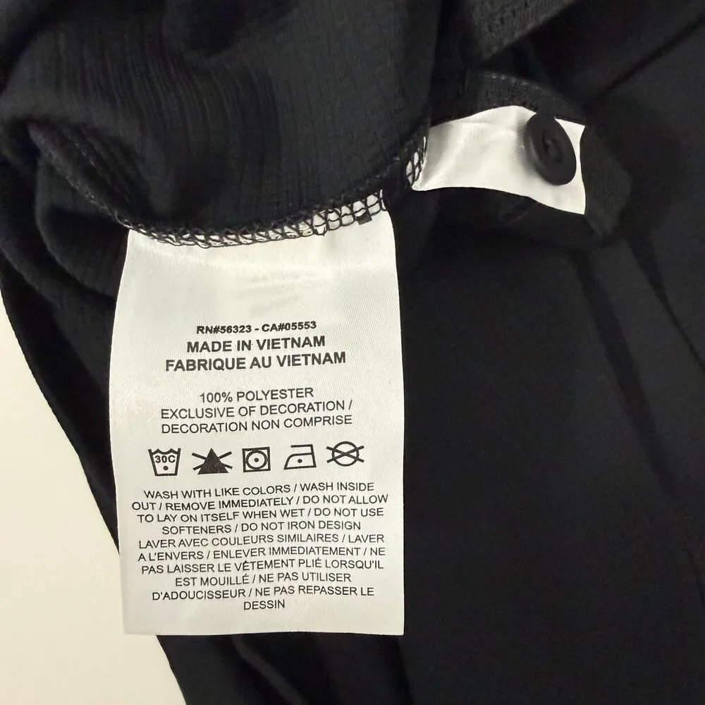 Nike Dri-FIT Polo Shirt Mens Medium Black Short Sleeve Golf Athletic NWT